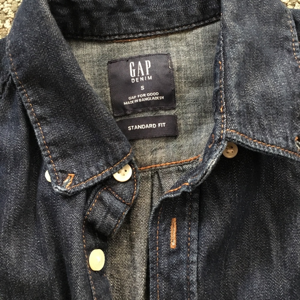 Denim Button Down - Gap - Standard Fit - image 2